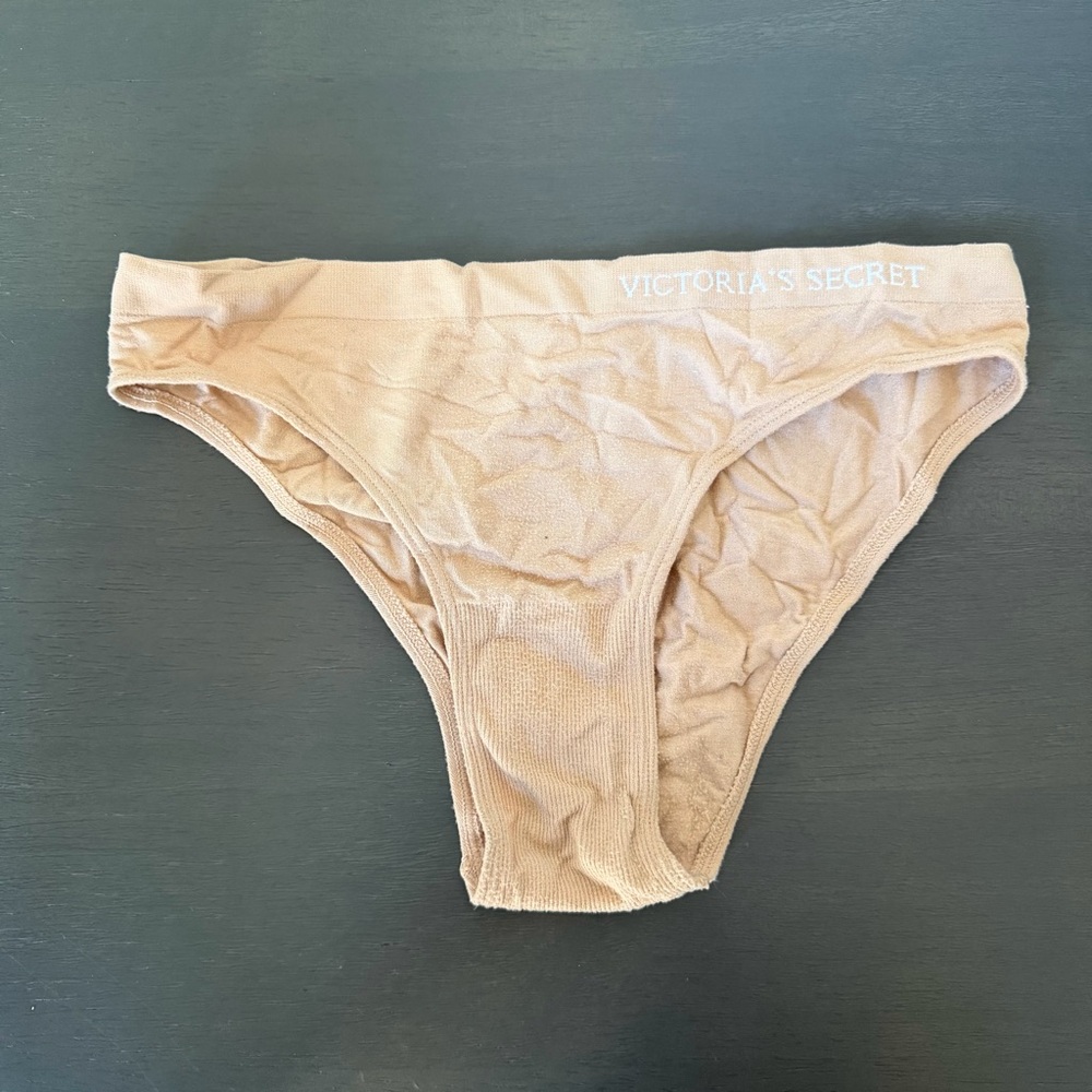 Victoria's Secret Nude Cheekini Bikini Style Panty Bundle of 2 Size S - Picture 4 of 7